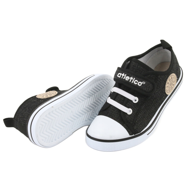 Tenisice s kožnim umetkom Atletico BSM029 crna 5