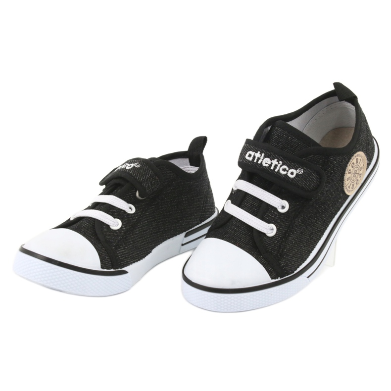 Tenisice s kožnim umetkom Atletico BSM029 crno 3