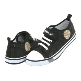 Tenisice s kožnim umetkom Atletico BSM029 crna 4