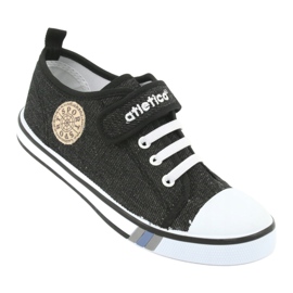 Tenisice s kožnim umetkom Atletico BSM029 crna 1