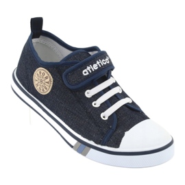 Tenisice s kožnim umetkom Atletico tamnoplave traperice BSM029 tamnoplava 1