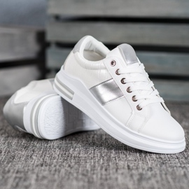 SHELOVET Sportske cipele na vezanje bijela 2