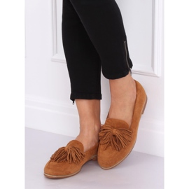 Ženske natikače s resama deva T357P Camel smeđa 1