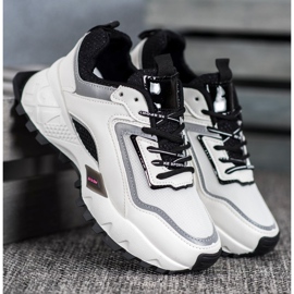 SHELOVET Tenisice s crnim potplatom bijela crna 2