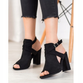 Seastar Elegantne sandale na šanku crna 1