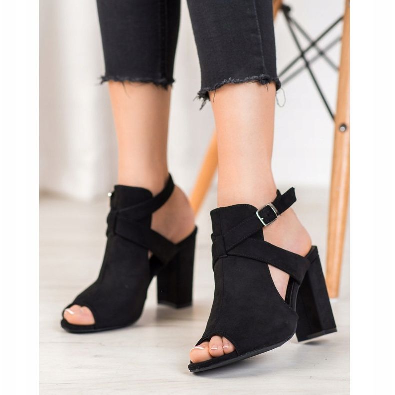 Seastar Elegantne sandale na šanku crna 1