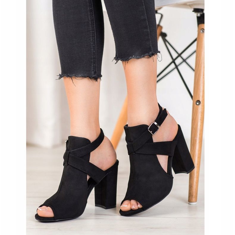 Seastar Elegantne sandale na šanku crna 2