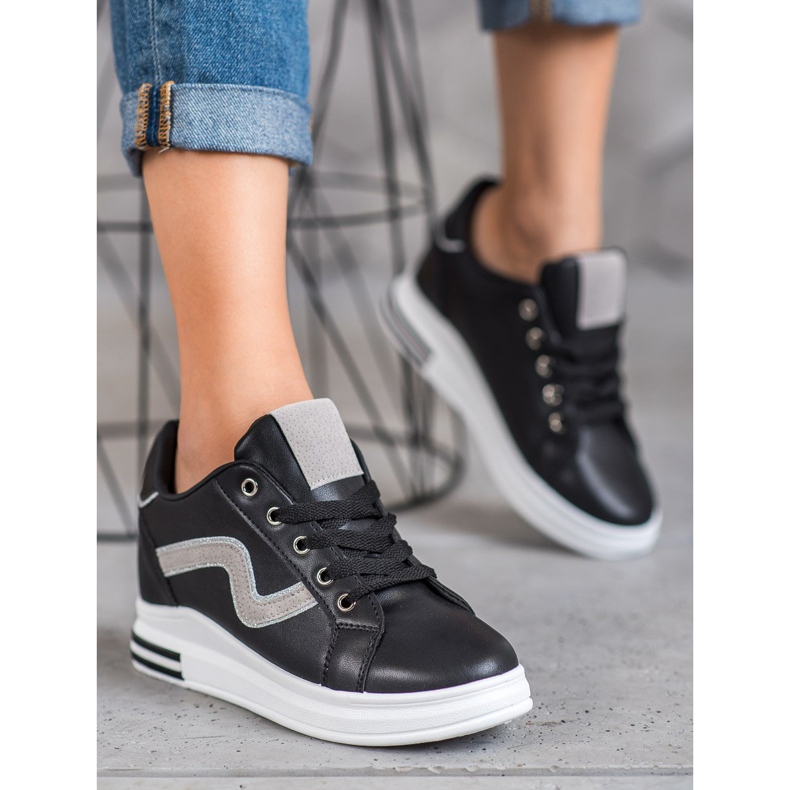 SHELOVET Sportske cipele sa skrivenim klinom crno 1