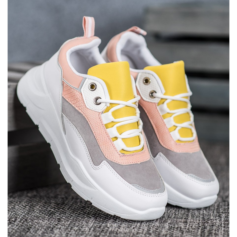 SHELOVET Tenisice na platformi bijela višebojan 2