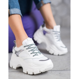 Weide Bijele tenisice na platformi bijela 2