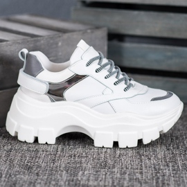 Weide Bijele tenisice na platformi bijela 1