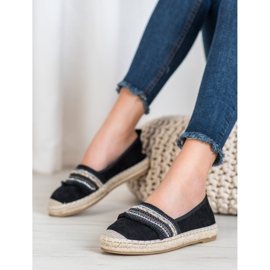 RTX WALK Udobne espadrile s ukrasima crno 2