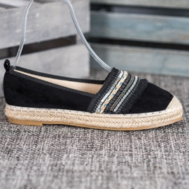 RTX WALK Udobne espadrile s ukrasima crna 1
