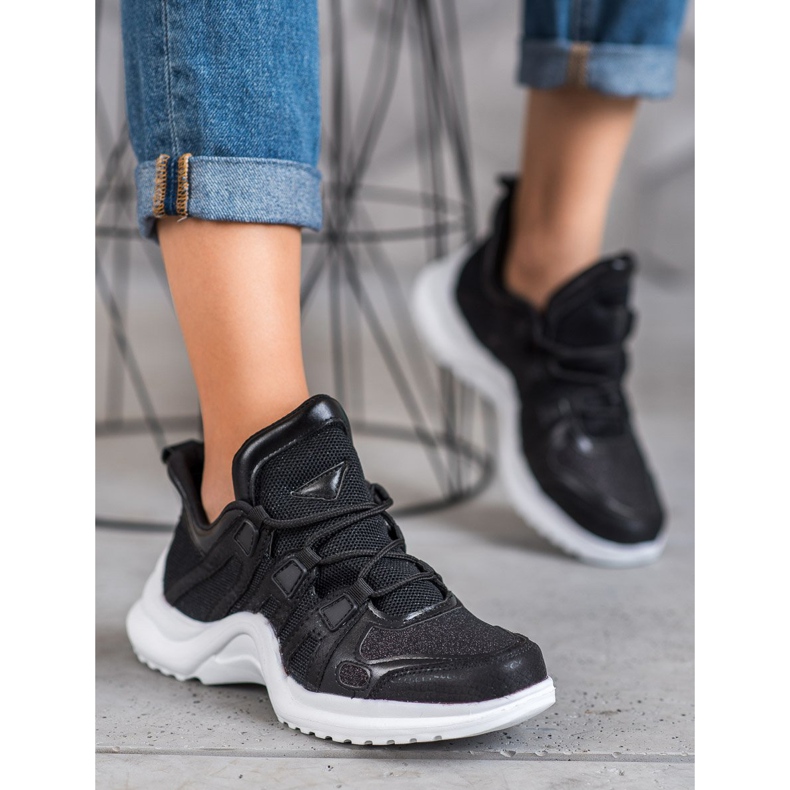 RTX WALK Crne tenisice sa sjajem crna 1