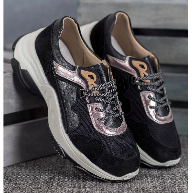 Goodin Udobne kožne tenisice crno 1