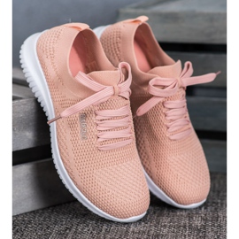 SHELOVET Vezane tekstilne cipele ružičasta 3