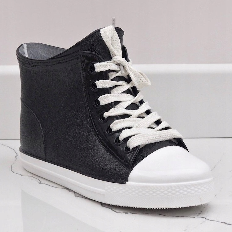 Crne galoše tenisice na vezanje SD527-1 crno 2