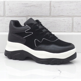 Crne tenisice od eko kože E3260 crno 1