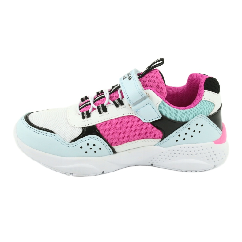 Modne sportske cipele American Club ES07 bijela plava ružičasta 2
