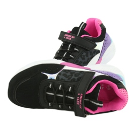 Modne sportske cipele American Club ES07 crno ljubičasta ružičasta siva 6