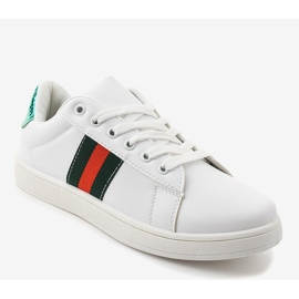 Bijele klasične tenisice D1903-313 bijela crna crvena zelena 1