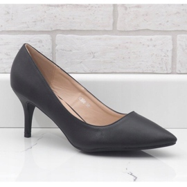 Crne niske pumpe na peti K308 crna 1