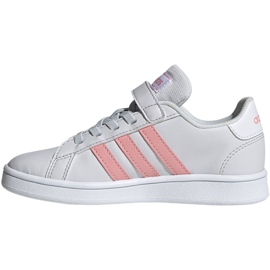 Adidas cipele Grand Court C Jr EG6737 bijela ružičasta 2