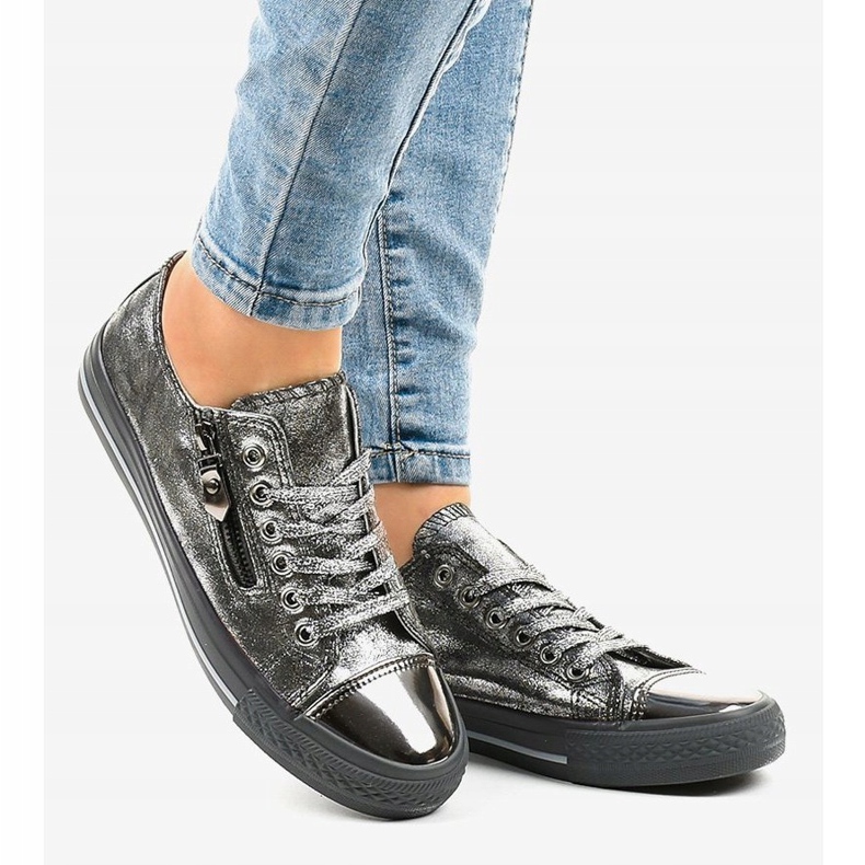 Sive sjajne tenisice TL-64 siva 2