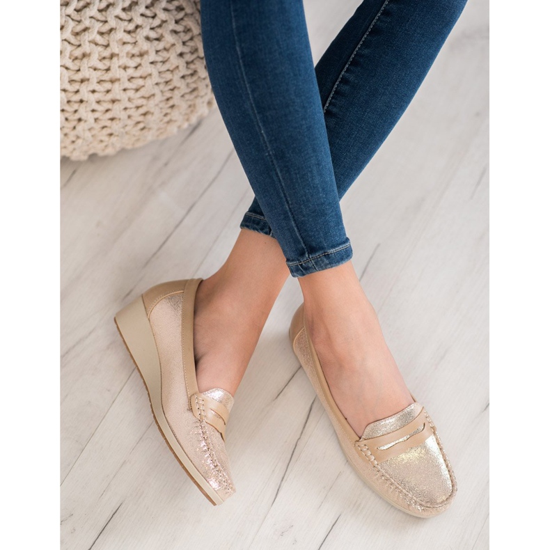 Comer Elegantne mokasine na platformi žuta boja 2