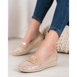 Comer Elegantne mokasine na platformi žuta boja 1