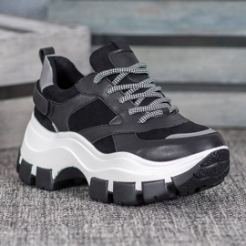 Weide Crne tenisice na platformi crno 1