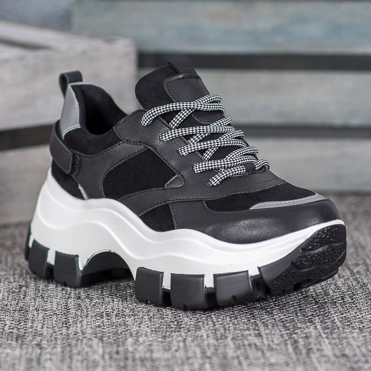 Weide Crne tenisice na platformi crno 1