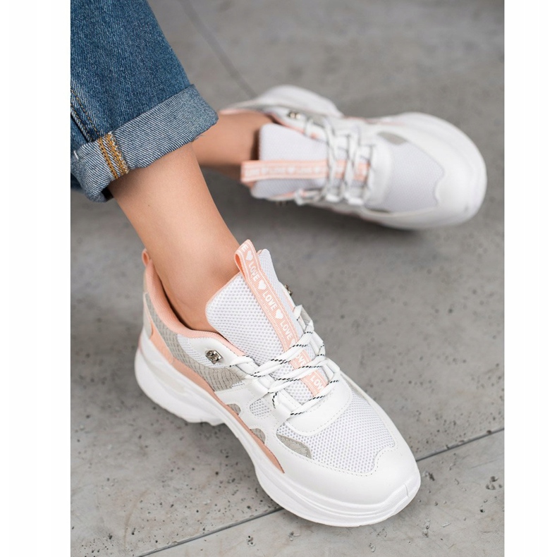 Weide Modne ljubavne tenisice bijela ružičasta višebojan 1