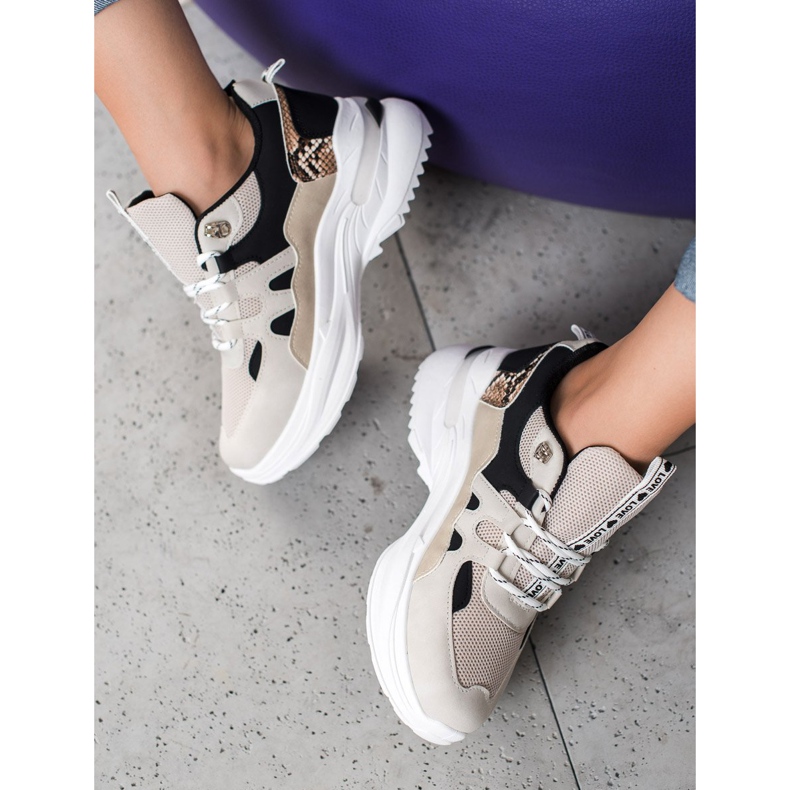 Weide Modne ljubavne tenisice smeđa crna višebojan 1