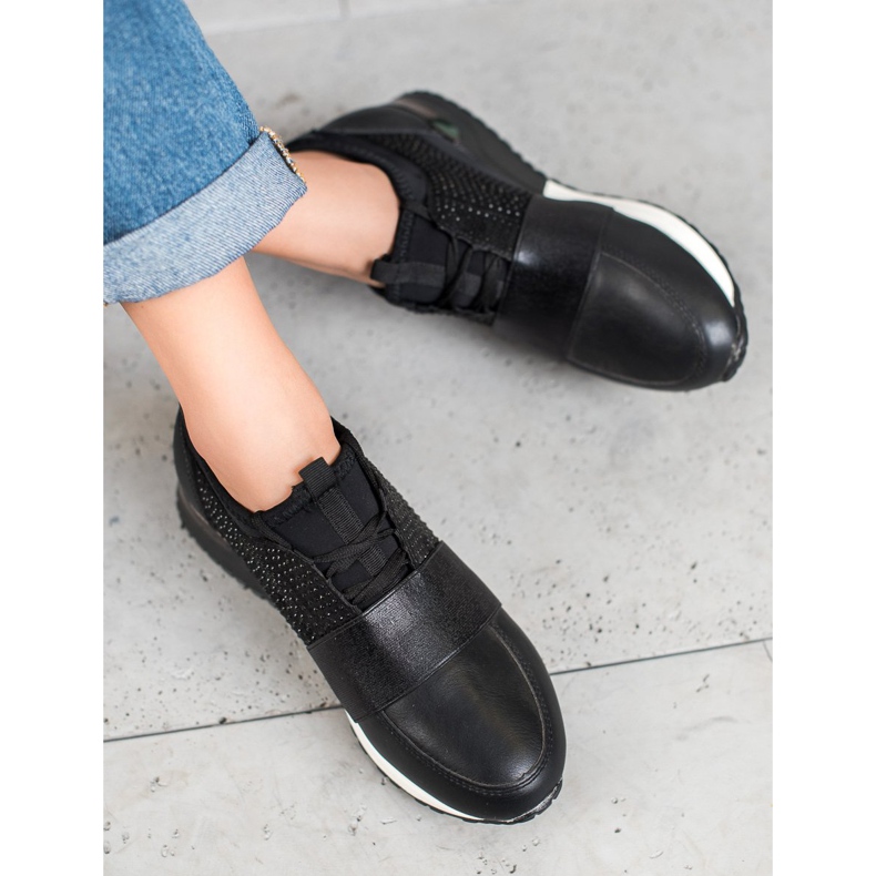 RTX WALK Crne tenisice s kristalima crno 1