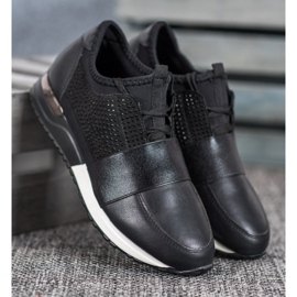 RTX WALK Crne tenisice s kristalima crna 2