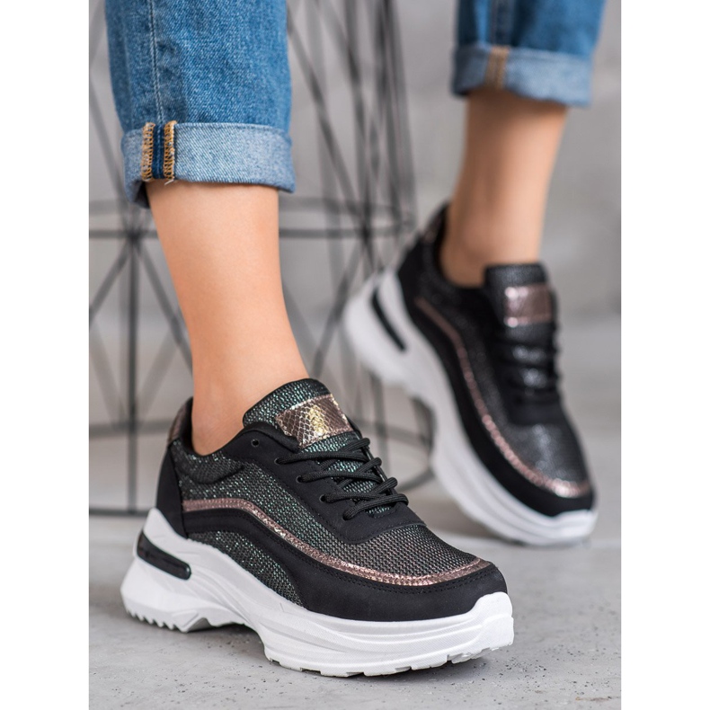 SHELOVET Modne sportske cipele crno 1