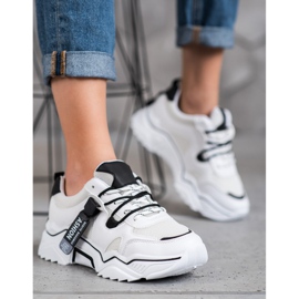 SHELOVET Ženske modne tenisice bijela crno 1