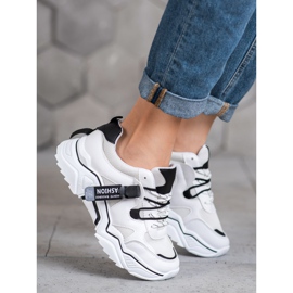 SHELOVET Ženske modne tenisice bijela crna 2