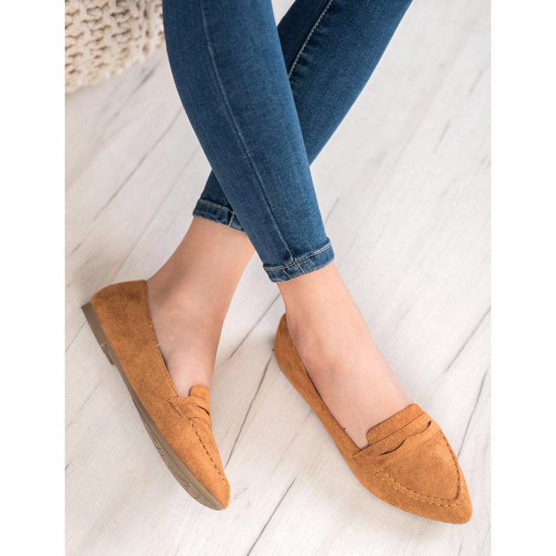 Best Shoes Loeferi od antilopa u Spitzu smeđa 2