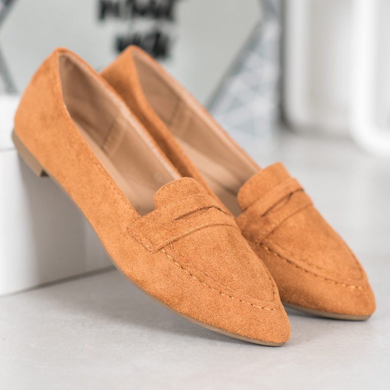 Best Shoes Loeferi od antilopa u Spitzu smeđa 1