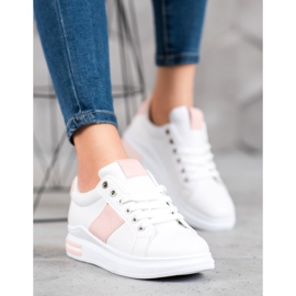 Weide Sportske cipele s ružičastim umetcima bijela ružičasta 2