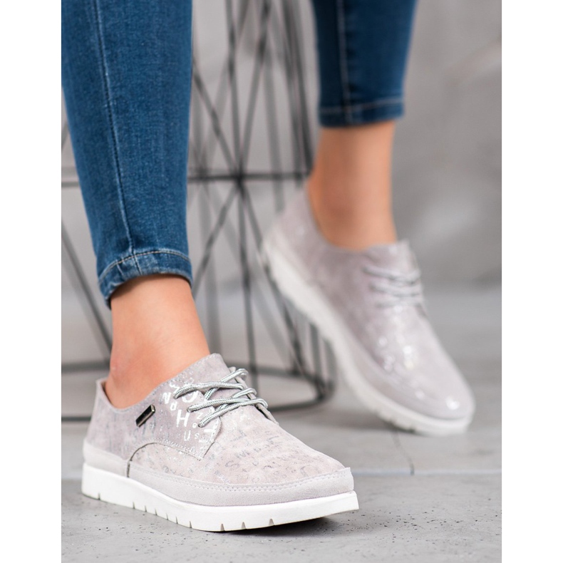 Filippo Kožne broge na platformi siva 1