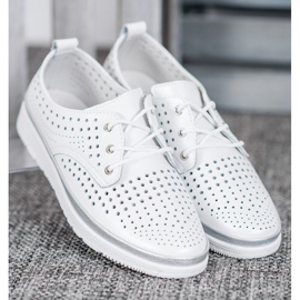 Filippo Ažurne kožne čizme bijela siva 2