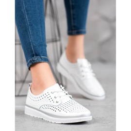 Filippo Ažurne kožne čizme bijela siva 1