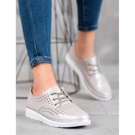 Filippo Ažurne kožne čizme smeđa siva 2