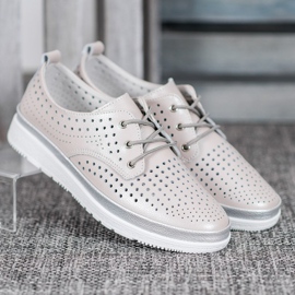 Filippo Ažurne kožne čizme smeđa siva 1