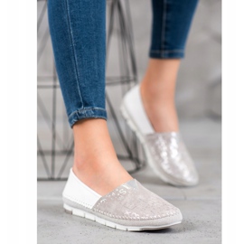 Filippo Kožne cipele na klizanje ružičasta siva 2