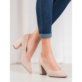 W. Potocki Pumpe sa sjajem bež zlatna 1