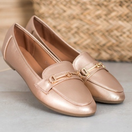 Clowse Elegantna obuća od eko kože zlatna 2